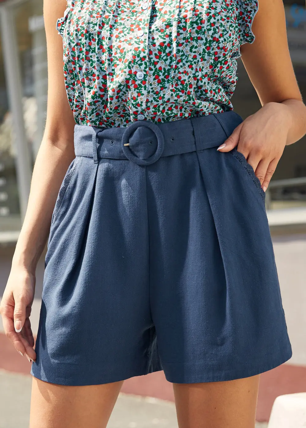 Boardwalk Breeze Belted Shorts 1
