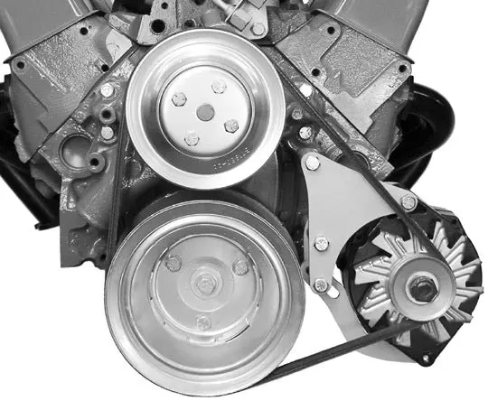 Alan Grove Components Small Block Chevy Alternator Bracket, Long Water Pump, Low Mount, Driver Side 214L 1