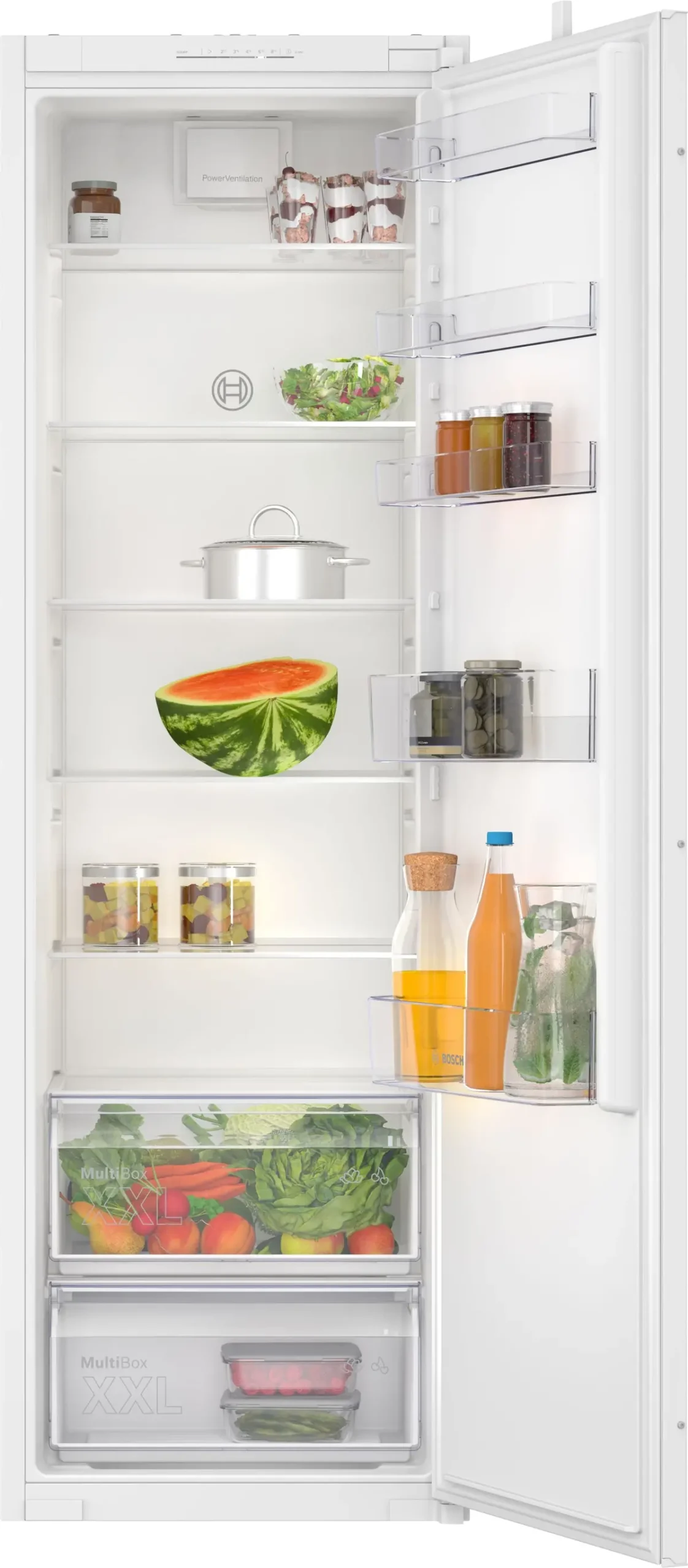 Bosch Serie 2 Kir81nse0g 54Cm Integrated Upright Fridge - Sliding Door Fixing Kit - White - E Rated 1