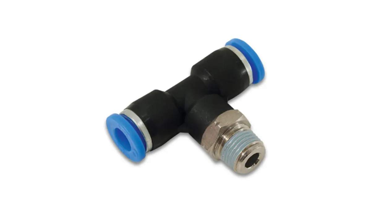 Vibrant Performance 22634 Male Tee Fitting Tube O.D. Size 1/4 In.; Male Thread Size 1/4 In. Npt 1
