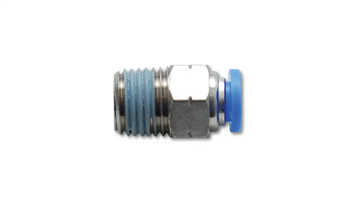 Vibrant Performance 22666 Male Flare Straight Hose End Fitting For 1/4 In. O.D. Tubing; 1/16 In. Npt Thread 1