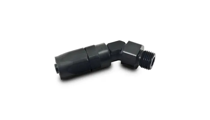 Vibrant Performance 24400 Male Hose End Fitting, 45 Degree; Size: -6An; Thread: (4) 7/16"-20 1