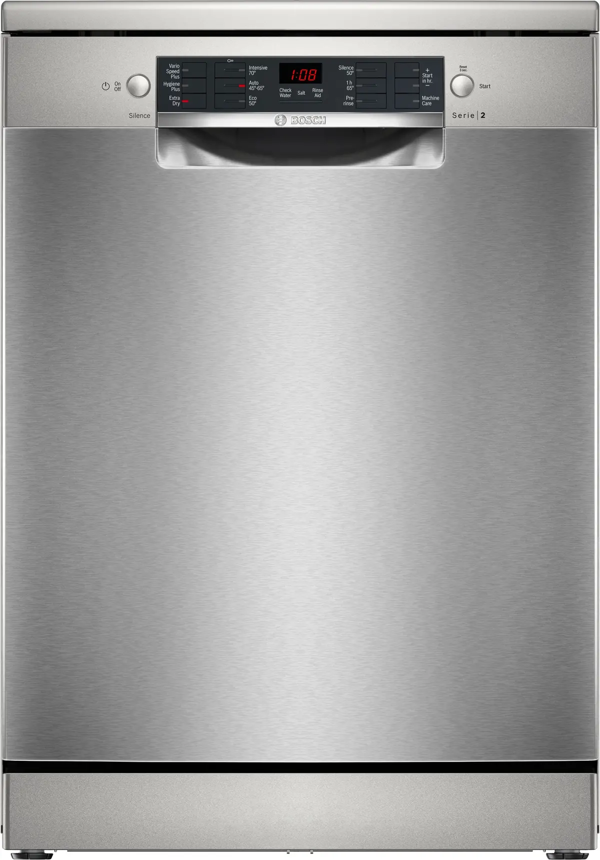 Bosch Sms26ai08g Series 2 Standard Dishwasher - Silver Inox - E Rated 1