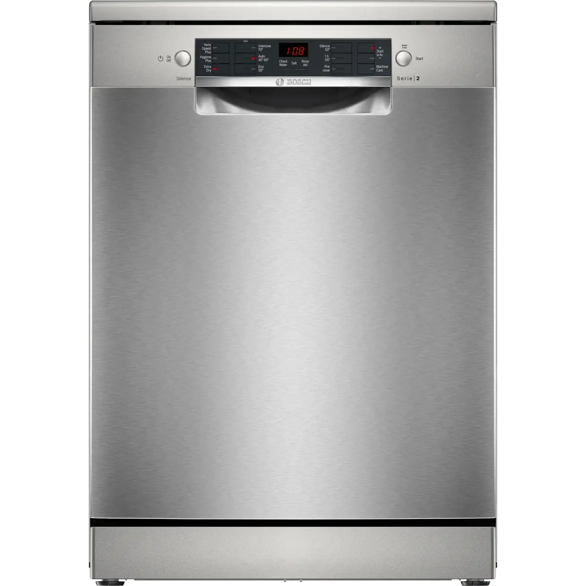 Bosch Series 2 Free-Standing Dishwasher 60 Cm Brushed Steel Anti-Fingerprint | Sms26ai08g 1