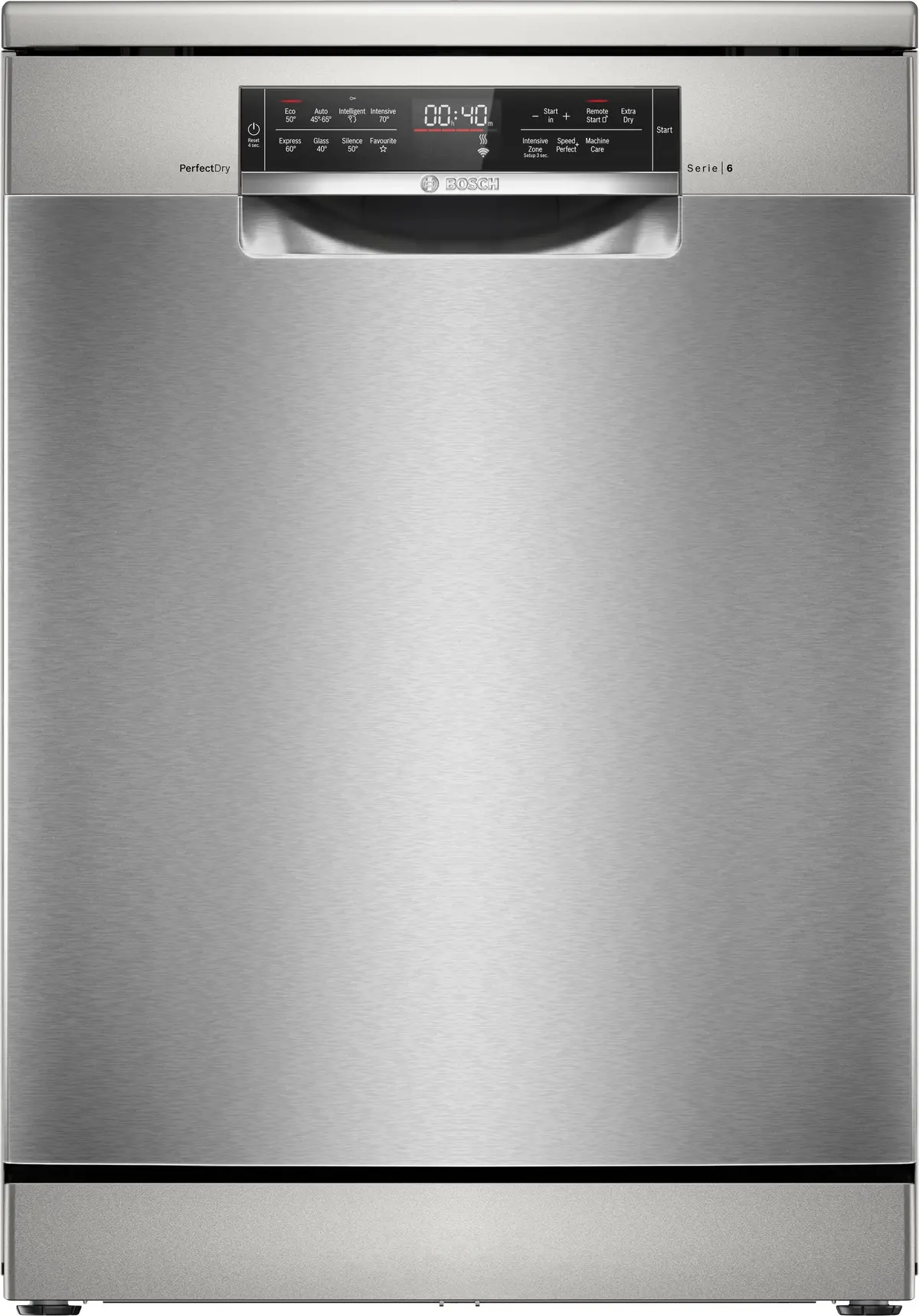 Bosch Sms6tci02g Series 6 Standard Dishwasher - Silver Inox - A Rated 1