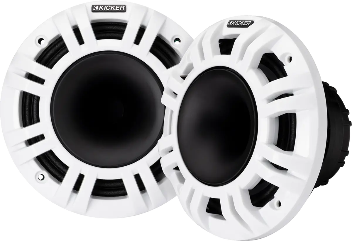 Kicker 6-1/2 Inch 48Kmxl654 Marine-Grade Horn-Loaded Speakers With Multi-Color Led Lighting 1
