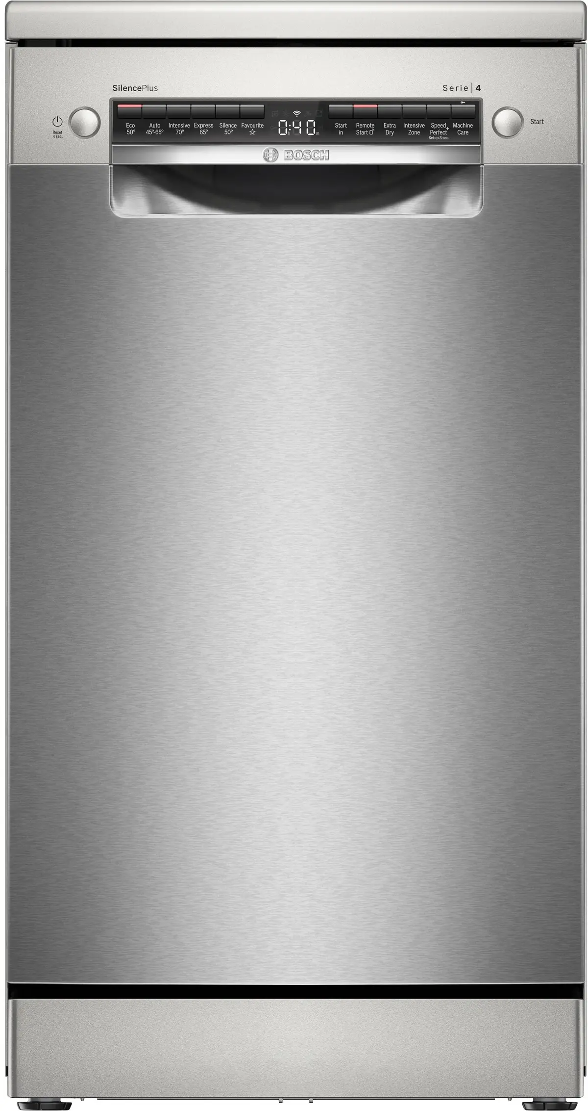 Bosch Sps4hmi14g Series 4 Slimine Dishwasher - Silver Inox - D Rated 1