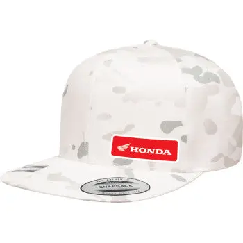 Honda White Camo Snapback Hat 1