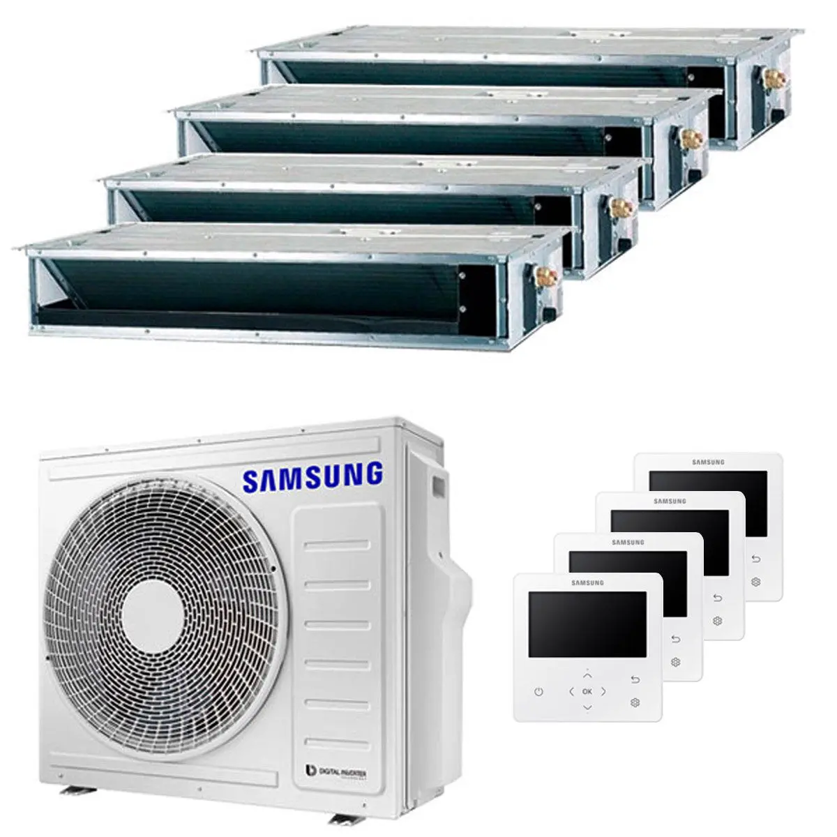 Samsung Ducted Air Conditioner Quadri Split 9000+9000+9000+12000 Btu Inverter A++ External Unit 8 Kw 1