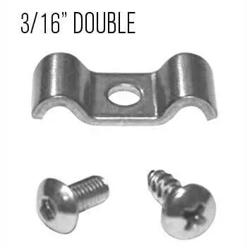 Kugel Komponents Double Clamp 3/16 Inch Double - 6 Pack 1