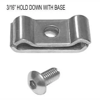 Kugel Komponents Hold Down With Base 3/16 Inch X 3/16 Inch - 4 Pack 1