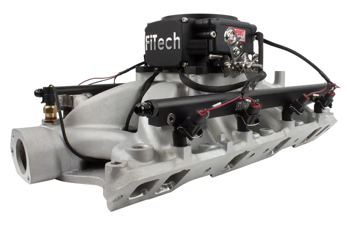 Fitech Go Port Big Block Chevy Rectangle Port 500-1050 Hp System- Black 1