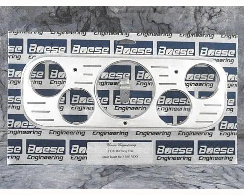 Boese Engineering 1937 - 1938 Chevy Car Billet Aluminum Dash Insert For Vdo Gauges (3 3/8" & 2 1/16") 1