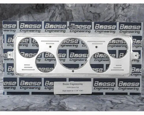 Boese Engineering 1939 Chevy Car Billet Aluminum Dash Insert For 3 3/8" & 2 1/16" Vdo Gauges 1