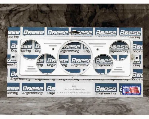 Boese Engineering 1939 Chevy Car Billet Aluminum Dash Insert For 3 3/8" & 2 1/16" Auto Meter Street Rod Series Gauges 1