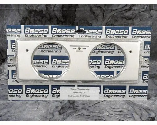Boese Engineering 1939 Chevy Car Billet Aluminum Insert For 3 3/8" Quad Gauges 1