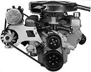 Alan Grove Components 401 - 425 1963-66 Buick Riviera Air Conditioning Compressor And Alternator Bracket, 3 Groove Water Pump, Passenger Side 315R 1