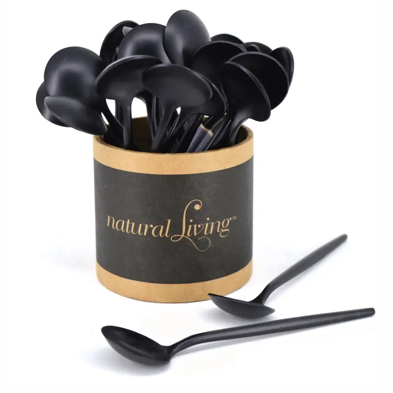 Natural Living Small Black Spoons 1