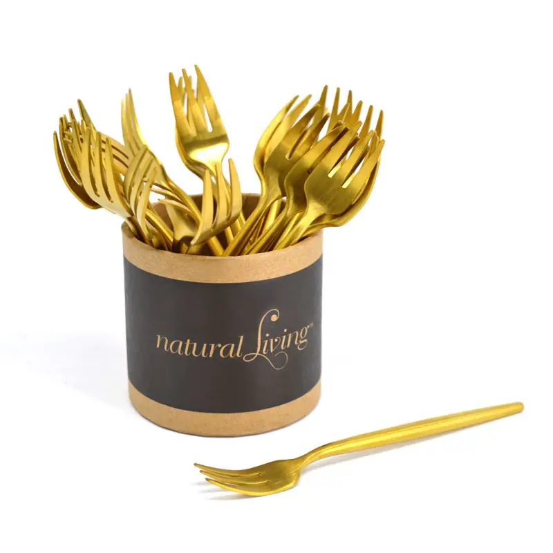 Natural Living Small Gold Forks 1