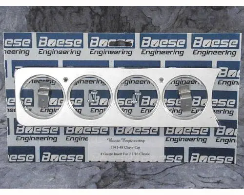 Boese Engineering 1941-1948 Chevy Car Billet Aluminum 4 Gauge Insert 1