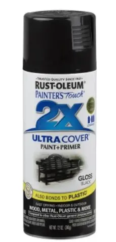 2X Ultra Cover Spray, Gloss Black, 12Oz 1
