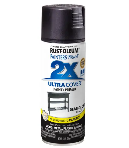 2X Ultra Cover Spray, Semi Gloss Black, 12Oz 1