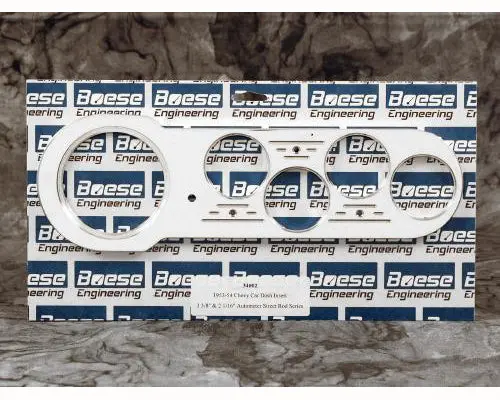 Boese Engineering 1953-1954 Chevy Car Billet Aluminum Dash Insert For 3 3/8" & 2 1/16" Auto Meter Street Rod Series Gauges 1