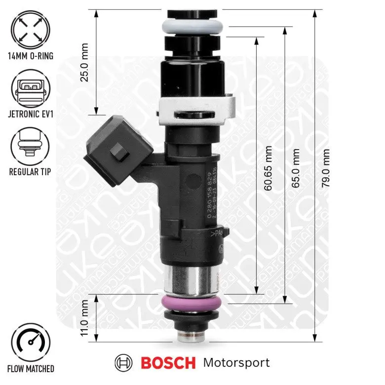 Nuke Bosch Injector 2200Cc Ngi2, 65Mm (Ev14l), 8Pcs Flow Matched (Order In) 1