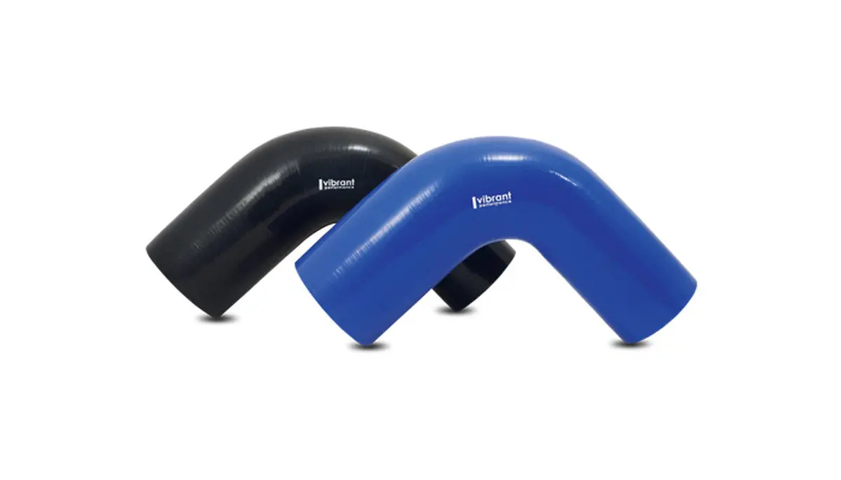 Vibrant Performance 2782 90 Degree Reducer Elbow, 2.50" I.D. X 3.00" I.D. X 4.00" Leg Length - Black 1