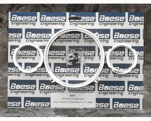 Boese Engineering 1957 Chevy Car 3 Gauge Adapter Kit For 5" & 2 1/16" Auto Meter Gauges 1
