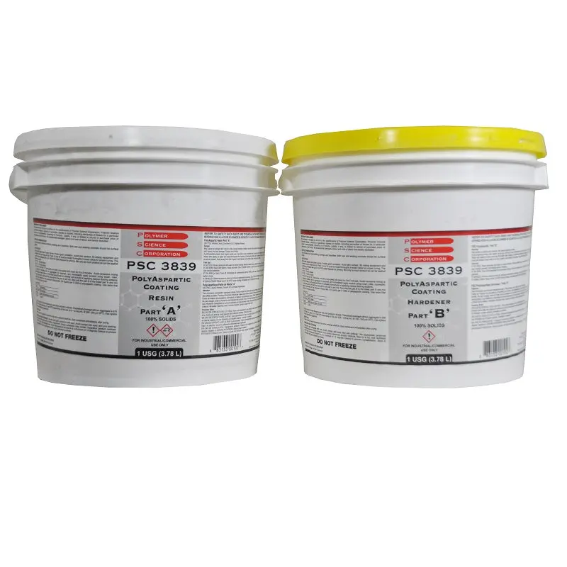 Polyaspartic Kit - 3839 Top Coat Uv Stable 100 Percent Solids 2 Gallon Kit 1