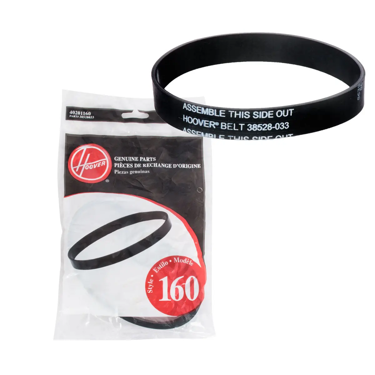 Belt Hoover 38528033 Belt Flat, 2 Pk Hoover Windtunnel & T Series Style "160" Oem 1