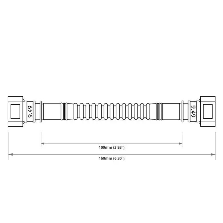 Nuke Pre-Assembled In Tank 100Mm Fuel Hose With Sae 9.49 180° To Sae 9.49 180° Quick Connect (Order In) 1