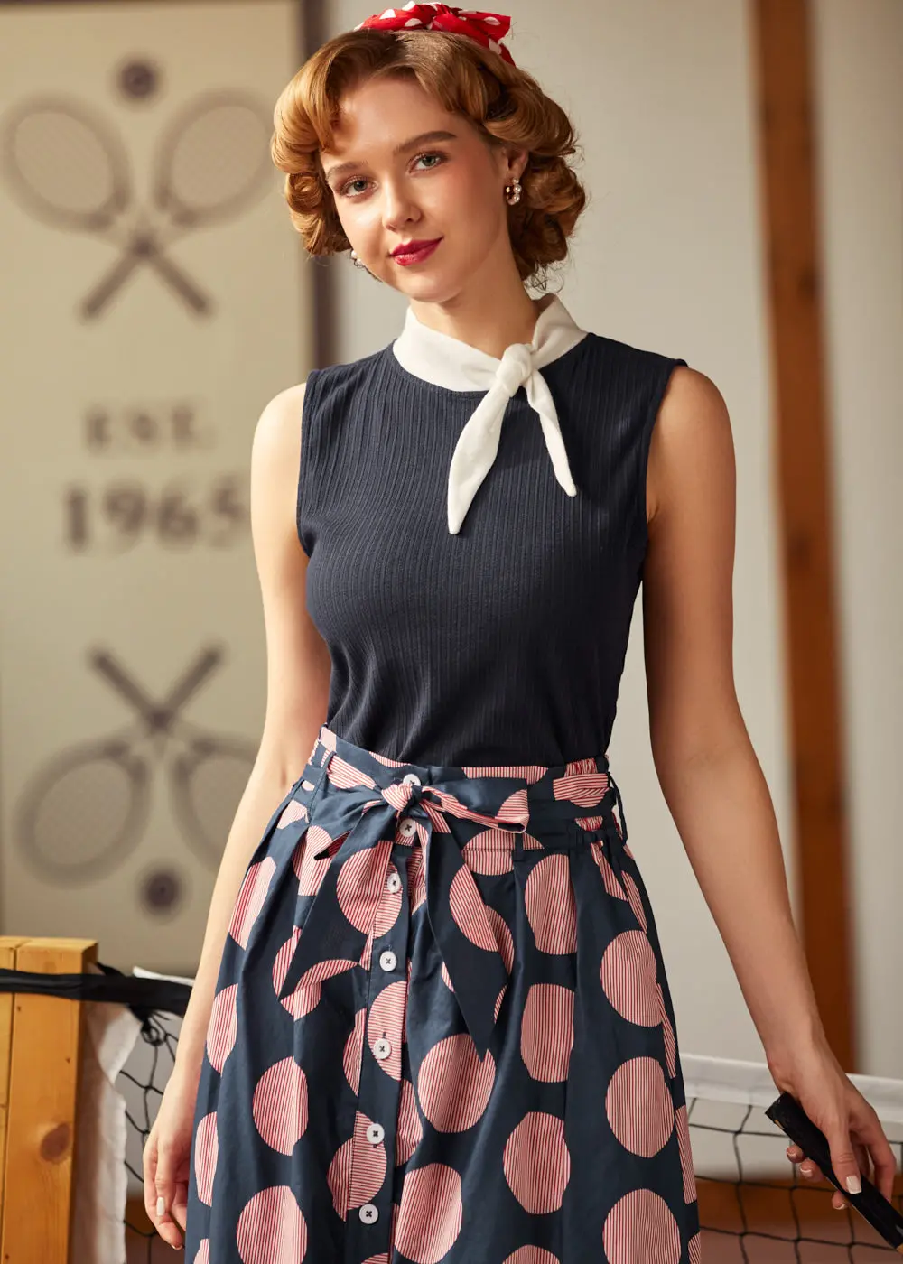 Rydell High Revisited Tie-Neck Top 1