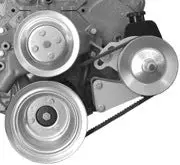 Alan Grove Components Big Block Chevy Power Steering Bracket, Long Water Pump, Early Saginaw, Driver Side 407L 1