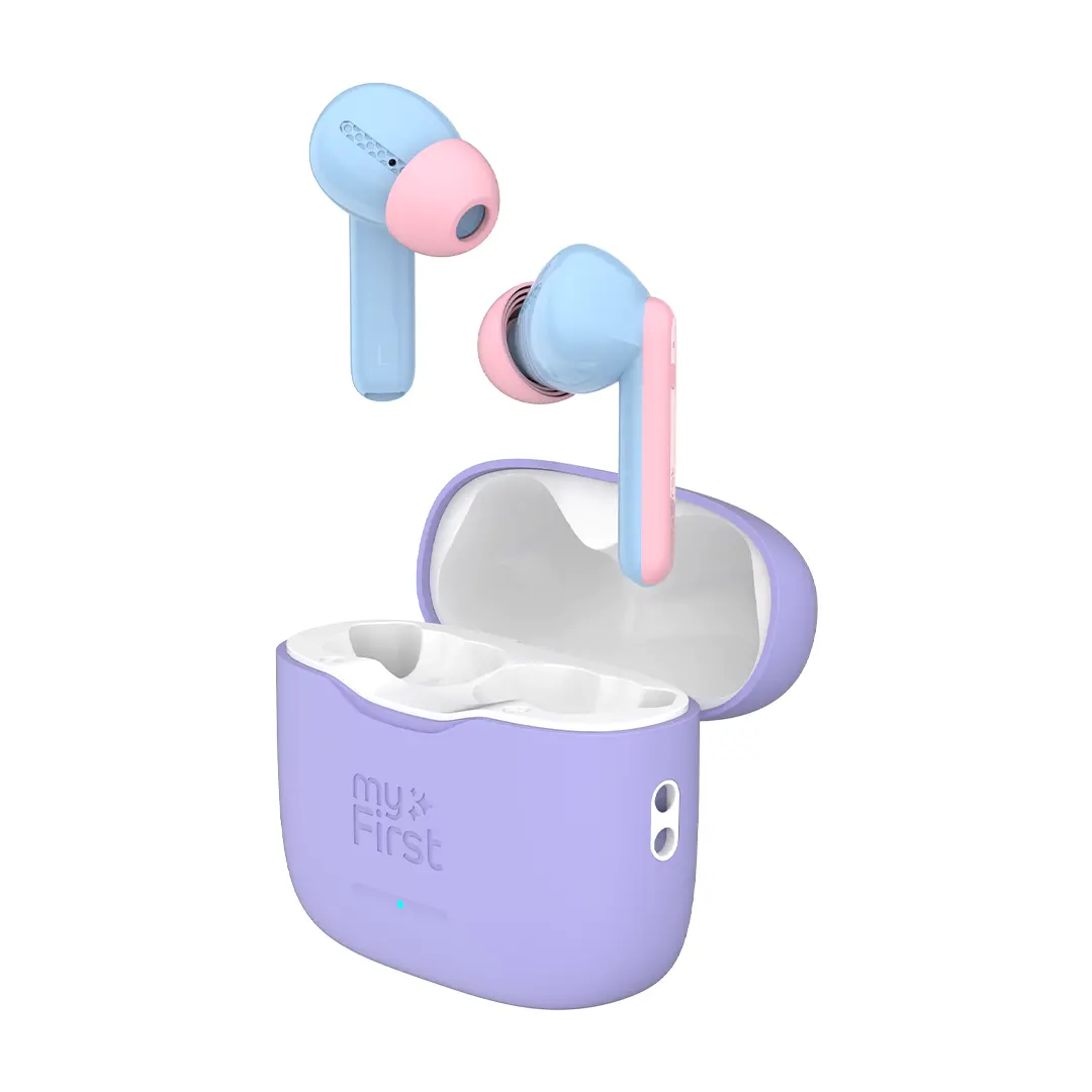 Myfirst Carebuds - True Wireless Earbuds, 85Db Safe, 20Hr Battery - Cotton Candy | 256-Fh8505sa-Cc01 1