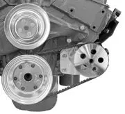 Alan Grove Components 348 - 409 Chevy Power Steering Pump Bracket, Remote Reservoir Type 2 Pump, Street Rod, Driver Side 421L 1