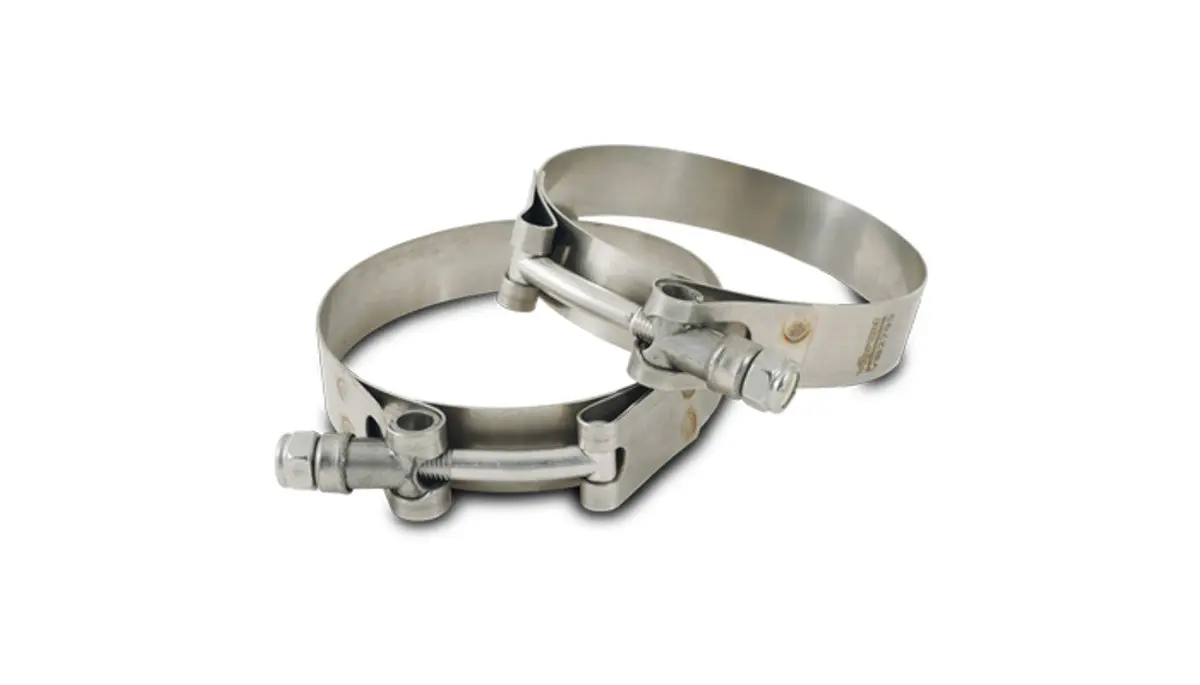 Vibrant Performance 2804 304 Stainless Steel T-Bolt Clamp Range: 6.28 In.-6.59 In. 1