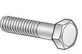 1 1/8"-7X6" Hex Cap Screws Gr 8 Cr Zinc 1