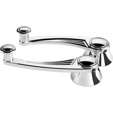 Billet Specialties Ball Milled Style Window Crank, (Pair) 1