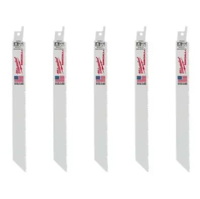 8" Sawzall Multi-Material Blade 5/Pk 8.5 Teeth, Milwaukee 1