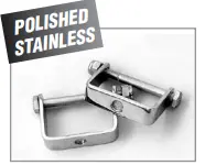 Posies Polished Stainless Steel Spring Clamps (Pair) 1