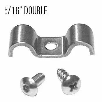 Kugel Komponents Double Clamp 5/16 Inch X 5/16 Inch Doubles - 6 Pack 1