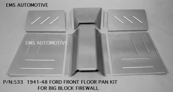 1941-48 Ford Front Floor Pans For Big Block Setback Firewall 1
