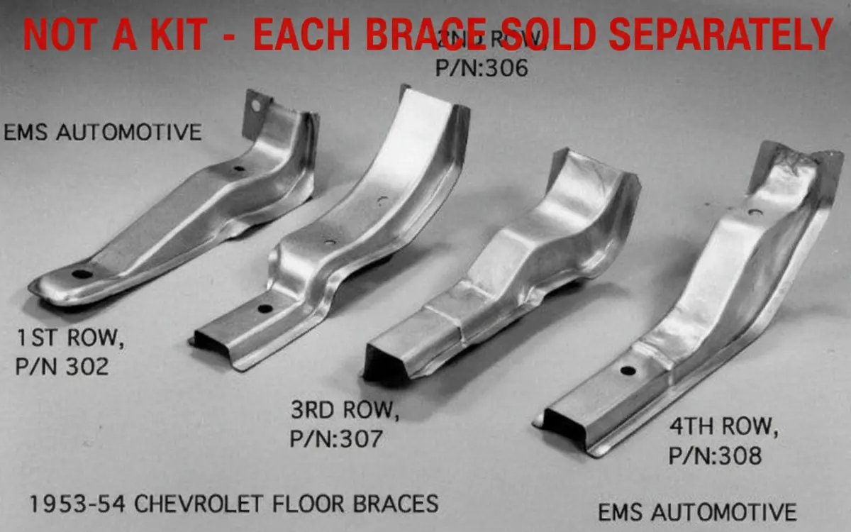 1953-54 Chevy Car Floor Brace Fourth Row 1