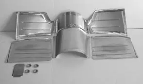 1955-57 Chevy Front Floor Boards For Direct Sheet Metal Firewall 1