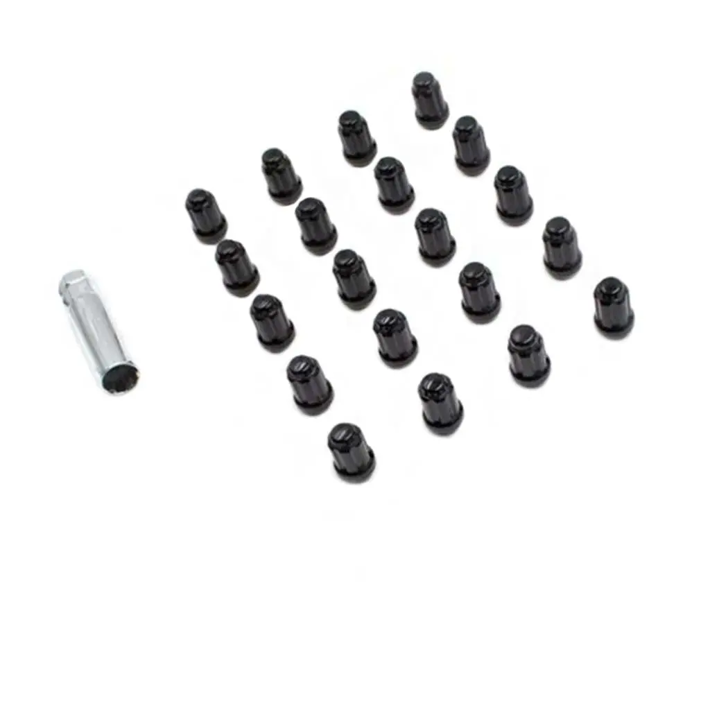 6-Spline Black M14 Lug Nut Kit (15+ All Mustang Models) 1