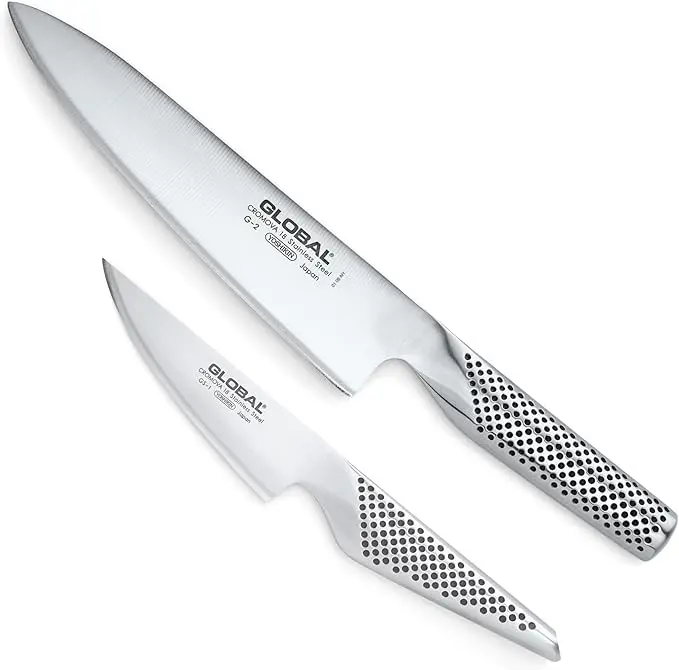 Global - 2Pc Kitchen Knife Set - Cromova 18 Stainless Steel 1