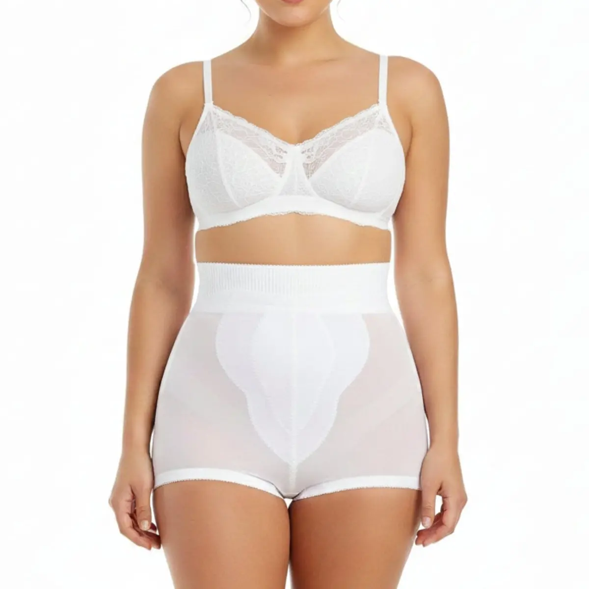 High Waist Panty Brief With Tulip Front Panel | Memory Compression Fabric | Medium Support | Style 6296 3