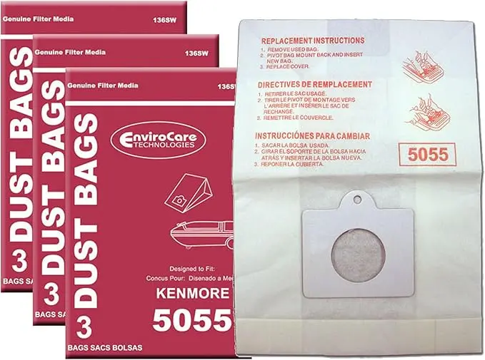 Kenmore & Panasonic Vacuum - Kenmore 5055 50558 Type C Sears Canister Tank - 3 Per Package 1